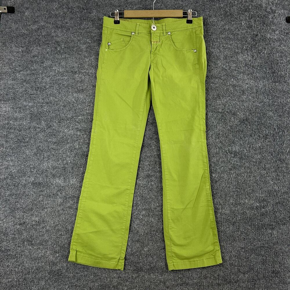 Marithe Francois Girbaud Pants 30 Straight Stretch Green Retro Streetwear Y2K